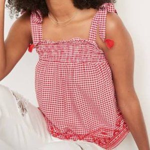 ❤️ NEW Old Navy Red White Check Tank Top Medium